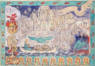 巨人の巣 - Munthe, Gerhard (1849-1929) - 1892 - 水彩、グワッシュ、紙 - 78,5x112,9 - 国立美術館、オスロ 作： Gerhard Peter Frantz Vilhelm Munthe