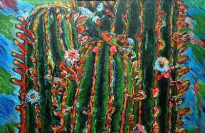 ブルーミング・カクタス, 2013（キャンバスに油彩） 作： Gerhardt Isringhaus