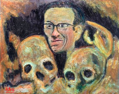 クラム・スカルズ（R.クラムへのオマージュ）、2019年（キャンバスに油彩） 作： Gerhardt Isringhaus