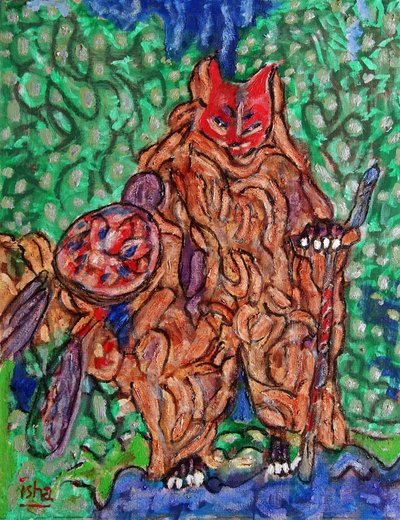 Fox Shaman,2020（キャンバスに油彩） 作： Gerhardt Isringhaus