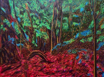 メキシコのジャングル、2019年（キャンバスに油彩） 作： Gerhardt Isringhaus