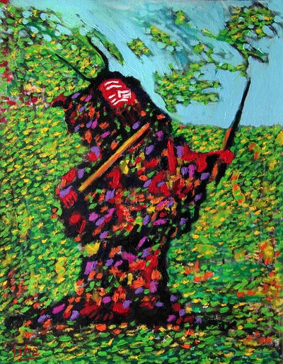 Siberian Shaman, 2020（キャンバスに油彩） 作： Gerhardt Isringhaus