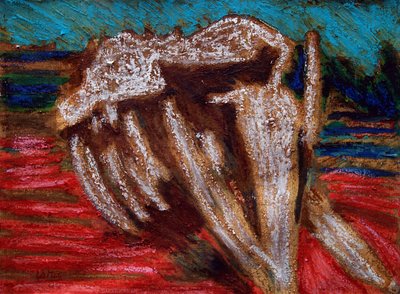 クジラの骨格,2019（キャンバスに油彩） 作： Gerhardt Isringhaus
