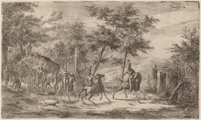 騎兵隊と干し草車 作： Gerhardus Emaus de Micault