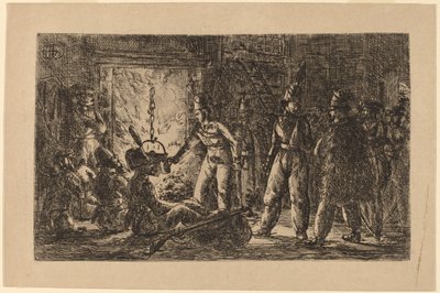 暖炉の前のコサック [直訳] 作： Gerhardus Emaus de Micault