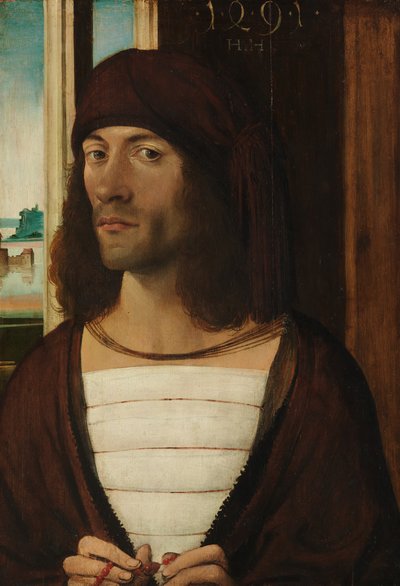 男の肖像、1491年。 作： German