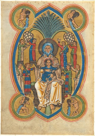 アブラハムの膝の上にあるキリストとの楽園 作： German 13th Century