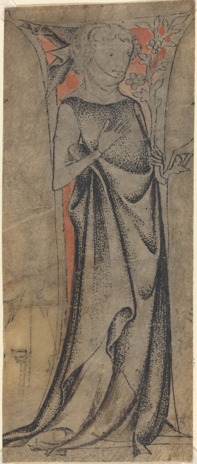 枝を持って立つ青春 作： German 14th Century