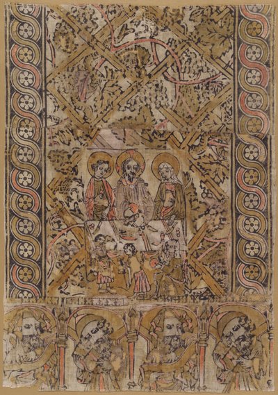 カナの結婚を描いた書見台布 作： German 15th Century