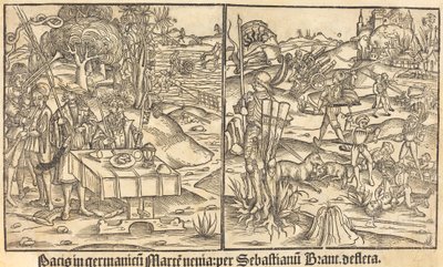 戦争と平和のアレゴリー 作： German 15th Century