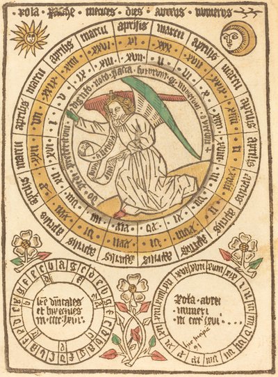 1466 年から始まるイースター カレンダー 作： German 15th Century