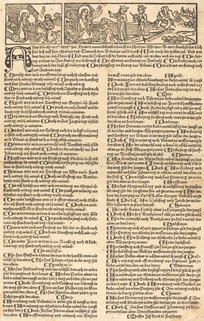 キリスト降誕と礼拝のカレンダー 作： German 15th Century