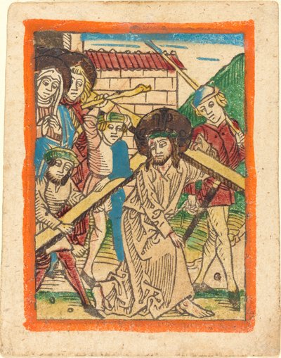 十字架を背負うキリスト 作： German 15th Century
