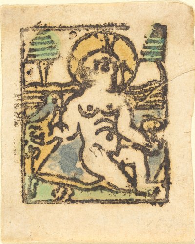 鳥と一緒にいるキリストの子供 作： German 15th Century