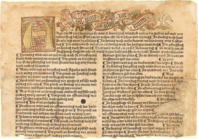 頭文字Aと新年の願い事 作： German 15th Century