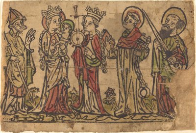 マドンナとチャイルド ウィズ フォー セインツ 作： German 15th Century