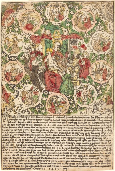 ロザリオを持ったマドンナ 作： German 15th Century