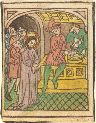 手を洗うピラト [直訳] 作： German 15th Century