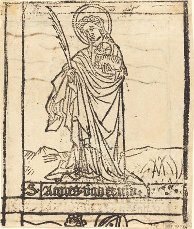 聖アグネス [裏面] 作： German 15th Century