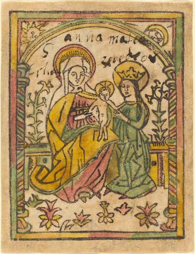 聖母子と聖アンナ 作： German 15th Century