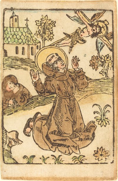 聖痕を受ける聖フランチェスコ 作： German 15th Century