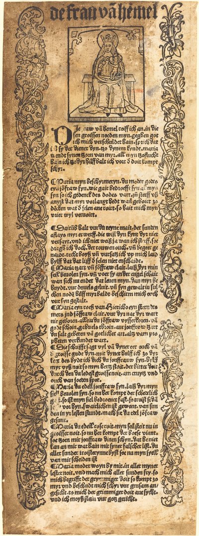 マドンナへの歌 作： German 15th Century