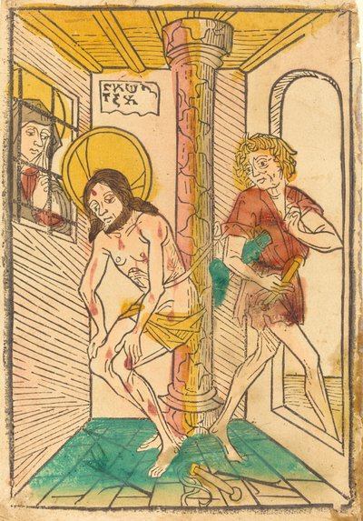 メアリーの前でのむち打ち 作： German 15th Century