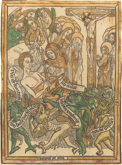 死にゆく男の最後の苦悩 作： German 15th Century