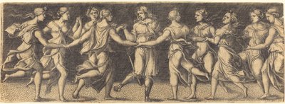 九人のミューズと踊るアポロ 作： German 16th Century