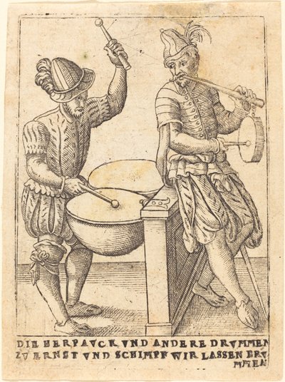 Herpavck と他の Drvmmen は真剣に、Schimpf は励まされます 作： German 16th Century