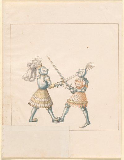 Freydal、The Book of Jousts and Tournament of Jousts and Tournament of Emperor Maximilian I: Combats on Foot (Jousts)(Volume III): プレート 158 作： German 16th Century