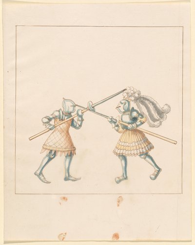 Freydal、The Book of Jousts and Tournament of Jousts and Tournament of Emperor Maximilian I: Combats on Foot (Jousts)(Volume III): プレート 149 作： German 16th Century