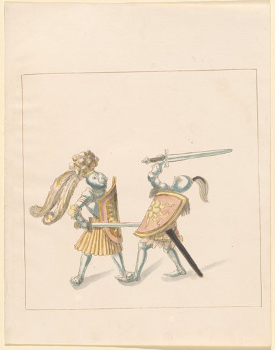 Freydal、The Book of Jousts and Tournament of Jousts and Tournament of Emperor Maximilian I: Combats on Foot (Jousts)(Volume III): プレート 161 作： German 16th Century