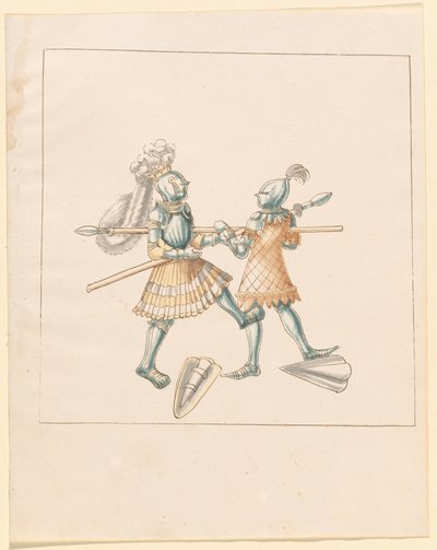 Freydal、The Book of Jousts and Tournament of Jousts and Tournament of Emperor Maximilian I: Combats on Foot (Jousts)(Volume III): プレート 151 作： German 16th Century