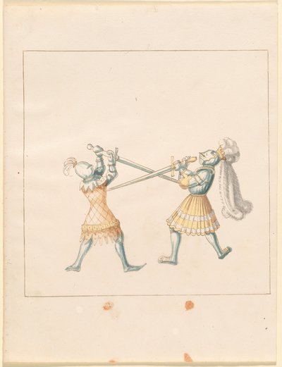 Freydal、The Book of Jousts and Tournament of Jousts and Tournament of Emperor Maximilian I: Combats on Foot (Jousts)(Volume III): プレート 159 作： German 16th Century