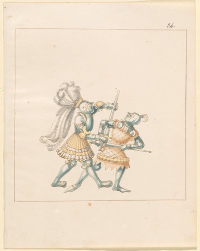 Freydal、The Book of Jousts and Tournament of Jousts and Tournament of Emperor Maximilian I: Combats on Foot (Jousts)(Volume III): Plate 164 作： German 16th Century
