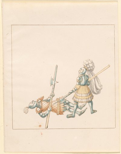 Freydal、The Book of Jousts and Tournament of Jousts and Tournament of Emperor Maximilian I: Combats on Foot (Jousts)(Volume III): プレート 145 作： German 16th Century