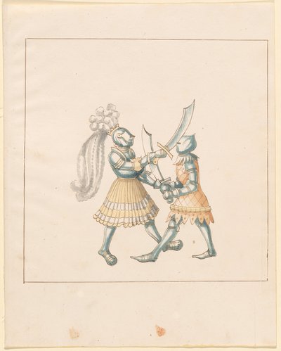 Freydal、The Book of Jousts and Tournament of Jousts and Tournament of Emperor Maximilian I: Combats on Foot (Jousts)(Volume III): プレート 153 作： German 16th Century
