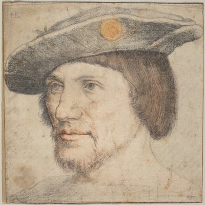 メダリオン付きの帽子をかぶった男の肖像 作： German 16th Century