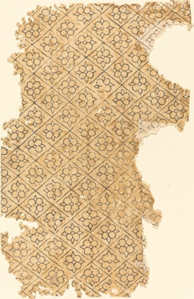 花とダイヤ柄のシート 作： German 16th Century