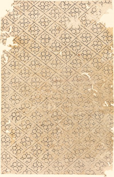 花とダイヤ柄のシート 作： German 16th Century