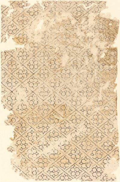 花とダイヤ柄のシート 作： German 16th Century