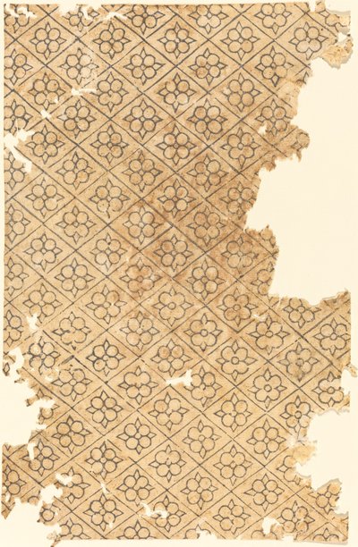 花とダイヤ柄のシート 作： German 16th Century