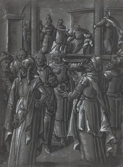 ピラトの前の大祭司 [裏面] 作： German 16th Century