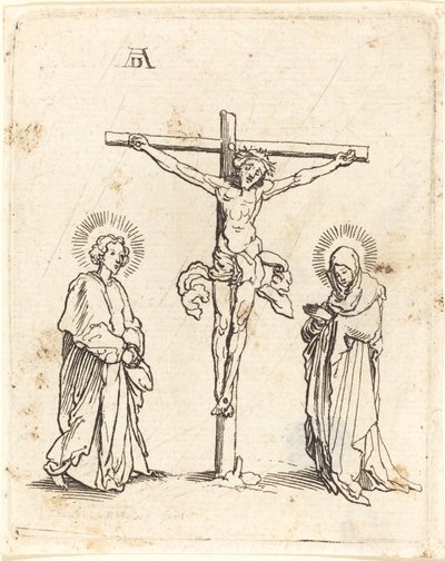 聖母と聖ヨハネの磔刑 作： German 16th Century after Albrecht Dürer