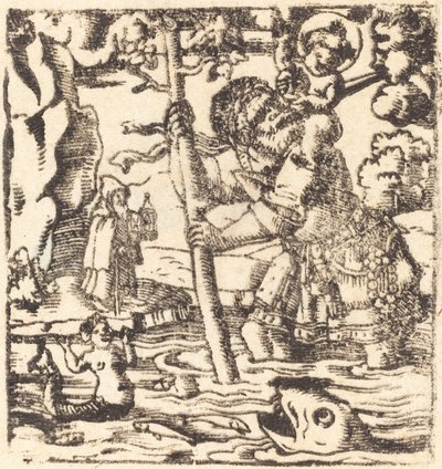 聖クリストファー 作： German 16th or 19th Century