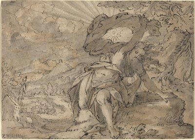 風景の中の寓話的な女性像 [直訳] 作： German 17th Century
