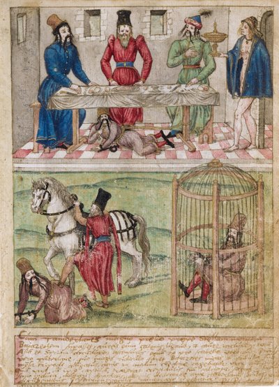 1561年までにティムールに刑務所に入ったバイエジッド 作： German Master