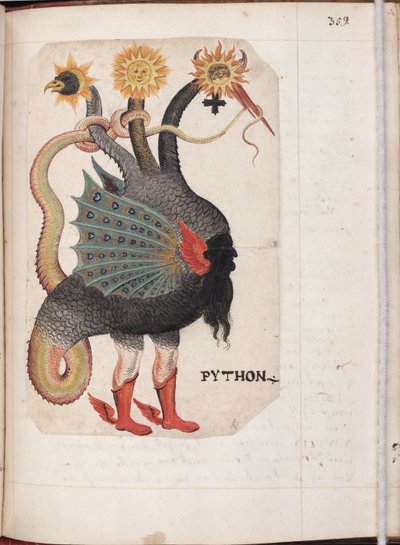 Python from：Alchemical and Rosicrucian Compendium、ca 1760 作： German Master