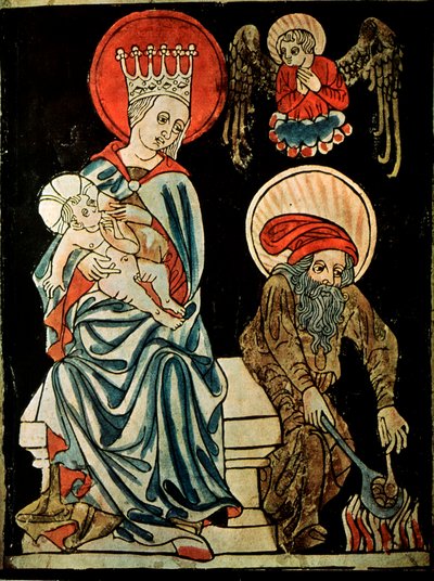 エジプトへの逃避、c1410 作： German Master